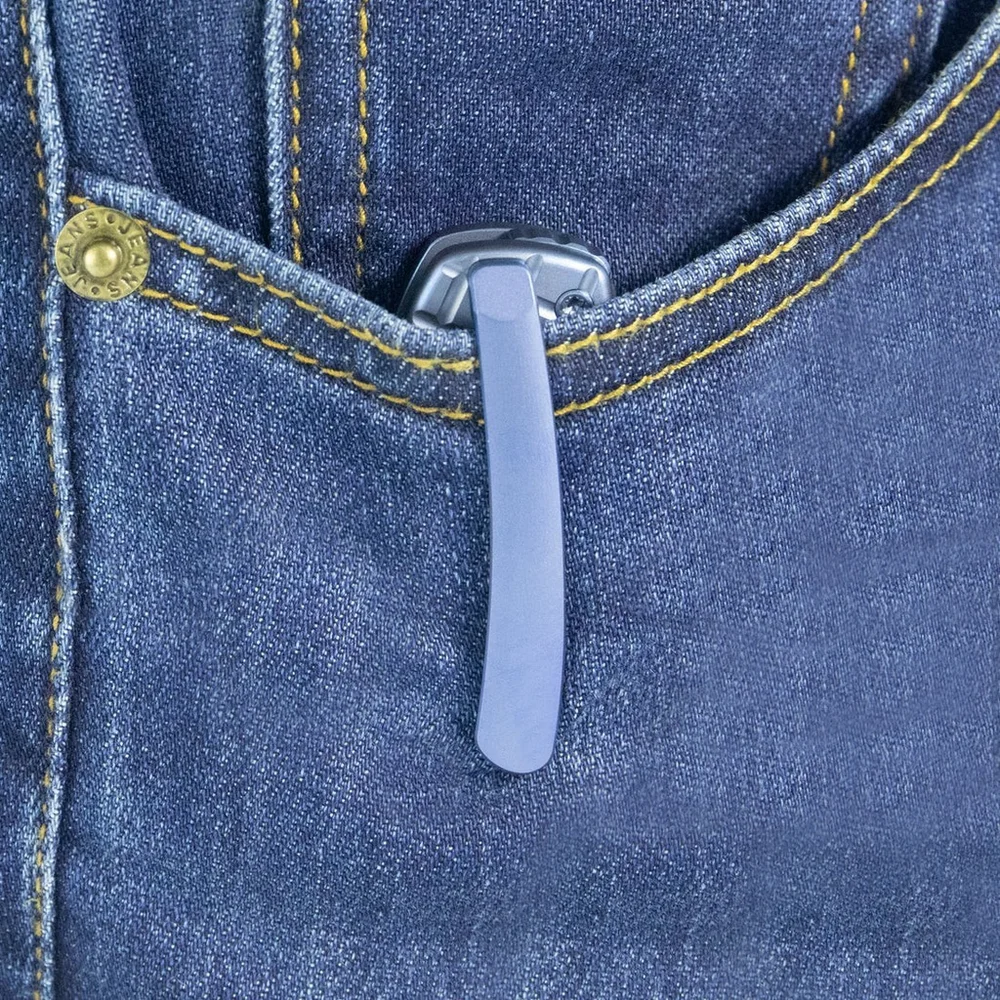 Gift Kubey Sylow Folding Kitchen Knife Blue Titanium Handle 3.46